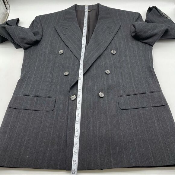 P.B.M. Select x Dillard's Gray Fine Stripe Suit - Picture 7 of 12